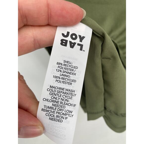 JoyLab Olive Green Running Shorts Lined Briefs Pockets Elastic Waist NEW Small - Picture 6 of 9